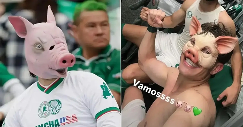 Bí ẩn đằng sau chiếc mặt nạ heo của cầu thủ và người hâm mộ Palmeiras tại FIFA Club World Cup