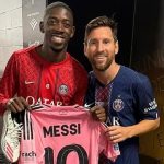 Messi gặp lại Luis Enrique, đổi áo với Dembele sau trận thua PSG