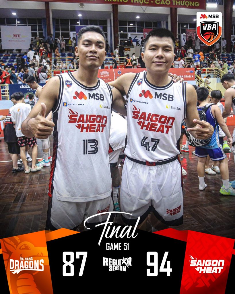 Kết quả VBA 2025 Game 51: Saigon Heat giành chiến thắng quan trọng