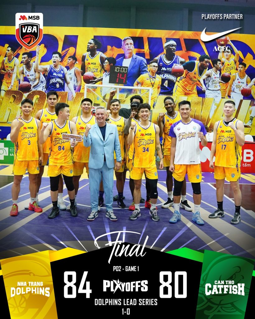 Kết quả VBA 2025 Playoff 2 Game 1: Nha Trang Dolphins tận dụng ưu thế sân nhà